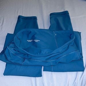 Old Navy Active - High-Waisted PowerSoft Side-Pocket Leggings - Bright Blue